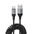 HOCO X121 Nuevo USB-A to Type-C Spring Braided Cable Black