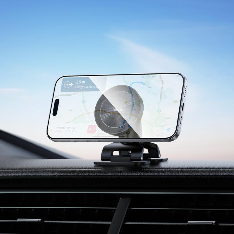 HOCO H97 magnetic car phone holder curved console design
