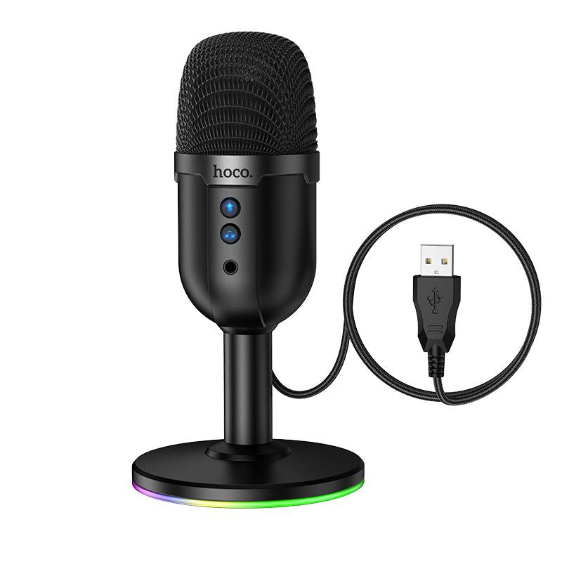 RGB USB Desktop Microphone – Omnidirectional Streaming Mic HOCO L25