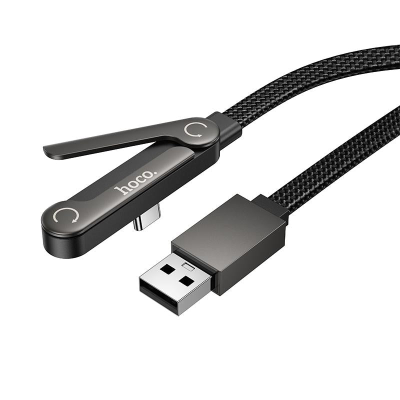 Braided 36W fast charging cable with foldable stand design
