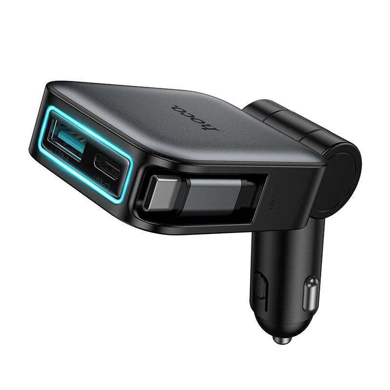 HOCO Z67 Triunfar car charger telescopic USB-C cable extended