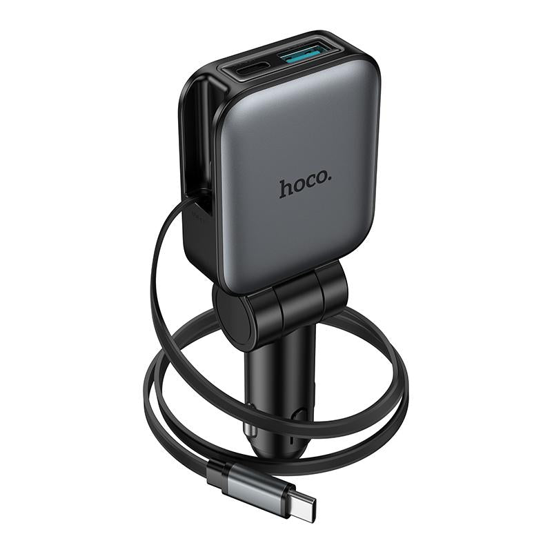 HOCO Z67 Triunfar PD60W car charger gunmetal detail