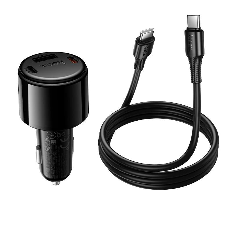 HOCO Z69A car charger ports and colorful light
