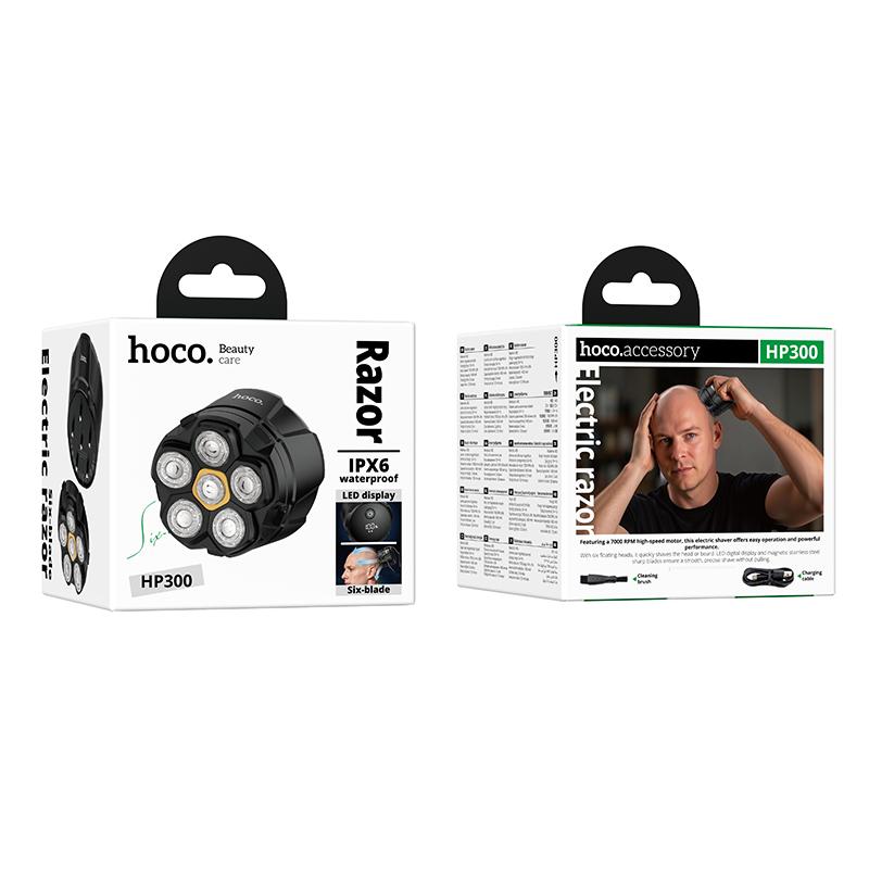 Hoco HP300 Six-Blade Razor (Black)