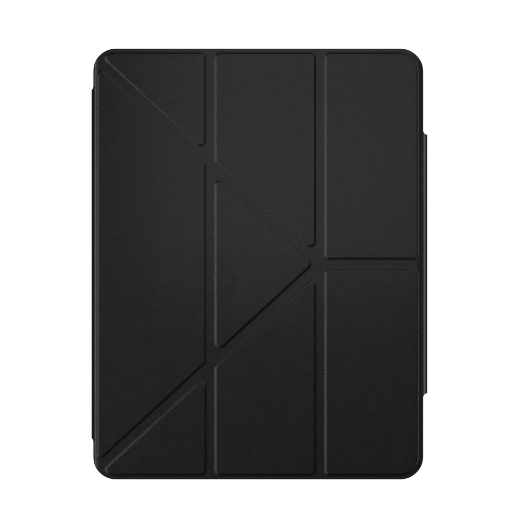 iPad clear back flip case closed front view