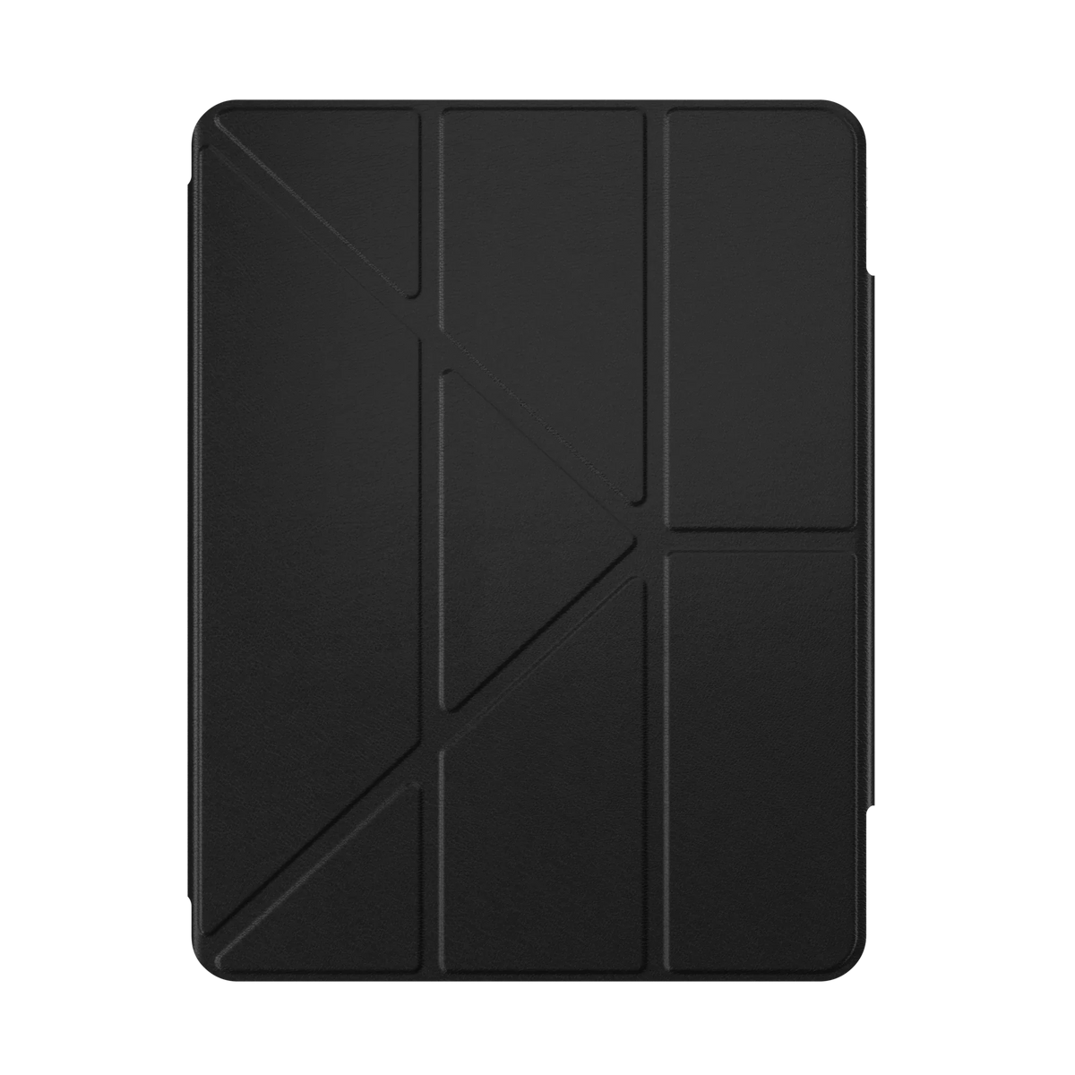 iPad clear back flip case closed front view