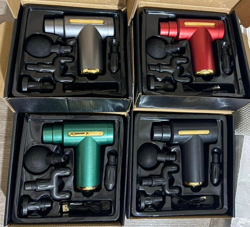 Massage gun in use on muscle recovery lifestyle