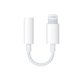 Lightning to AUX adapter front view silver compact