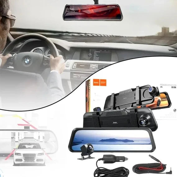 HOCO DI36 Dual Dash Cam Black – Front and Rear Camera with Touch Screen