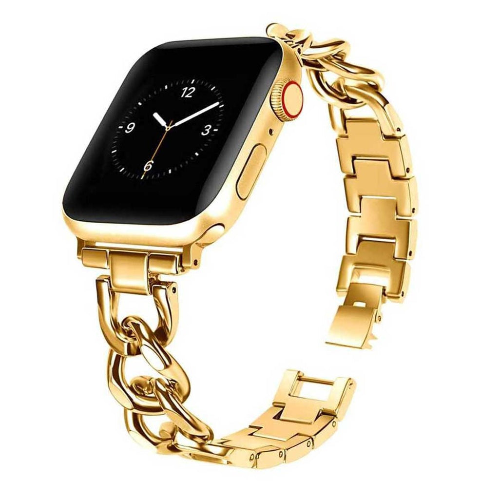 Green Lion Bella Watch Band in gold, compatible with 42/44/45/46/49MM watches.
