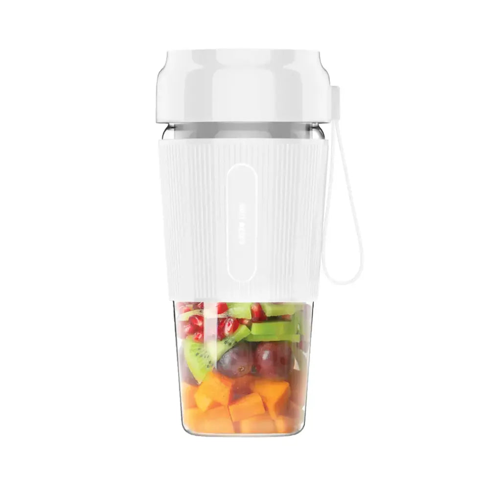 Close-up of Green Lion G-Blend X Portable Juicer showing 40W motor.
