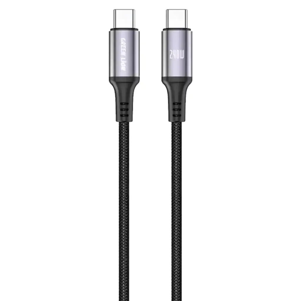Green Lion 240W USB-C to USB-C braided charging cable
