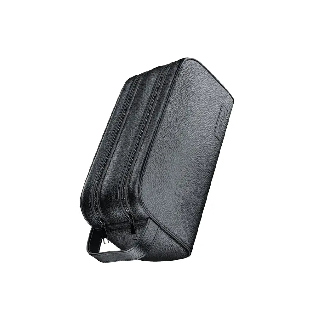 Green Lion Coral Clutch Bag black front view