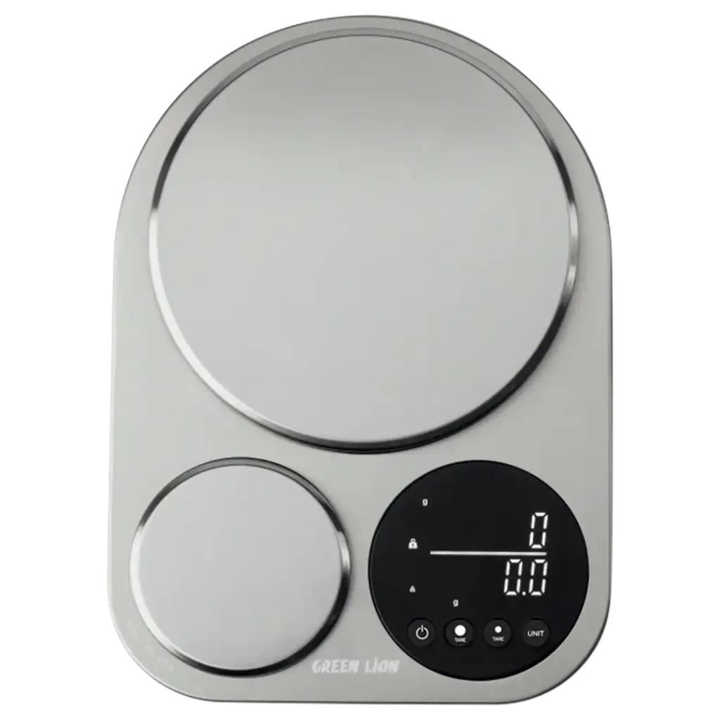 Green Lion Dual Kitchen Scale Silver – 5kg and 500g Platforms