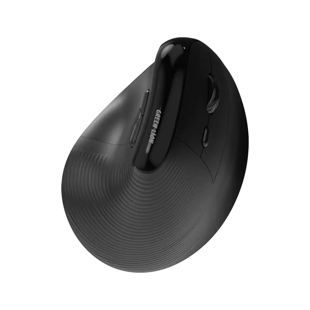 Green Lion Ergo Grip Vertical Mouse – Black | Ergonomic Wireless