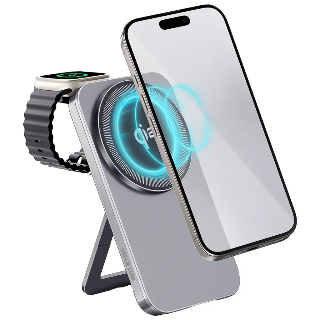 Green Lion Magstand Duo Wireless Charger with Kickstand