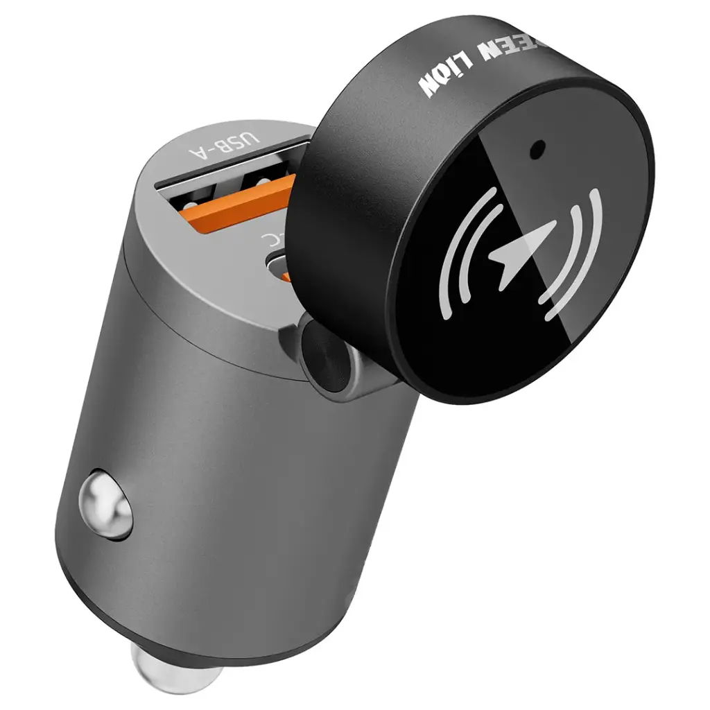 Green Lion Tracker car charger Find My tracker front view