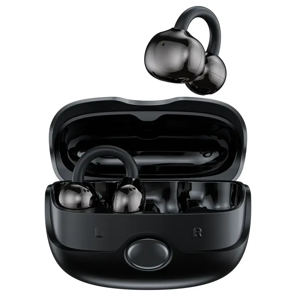 Green Lion Venice Open-Ear Earbuds Black – Charging Case