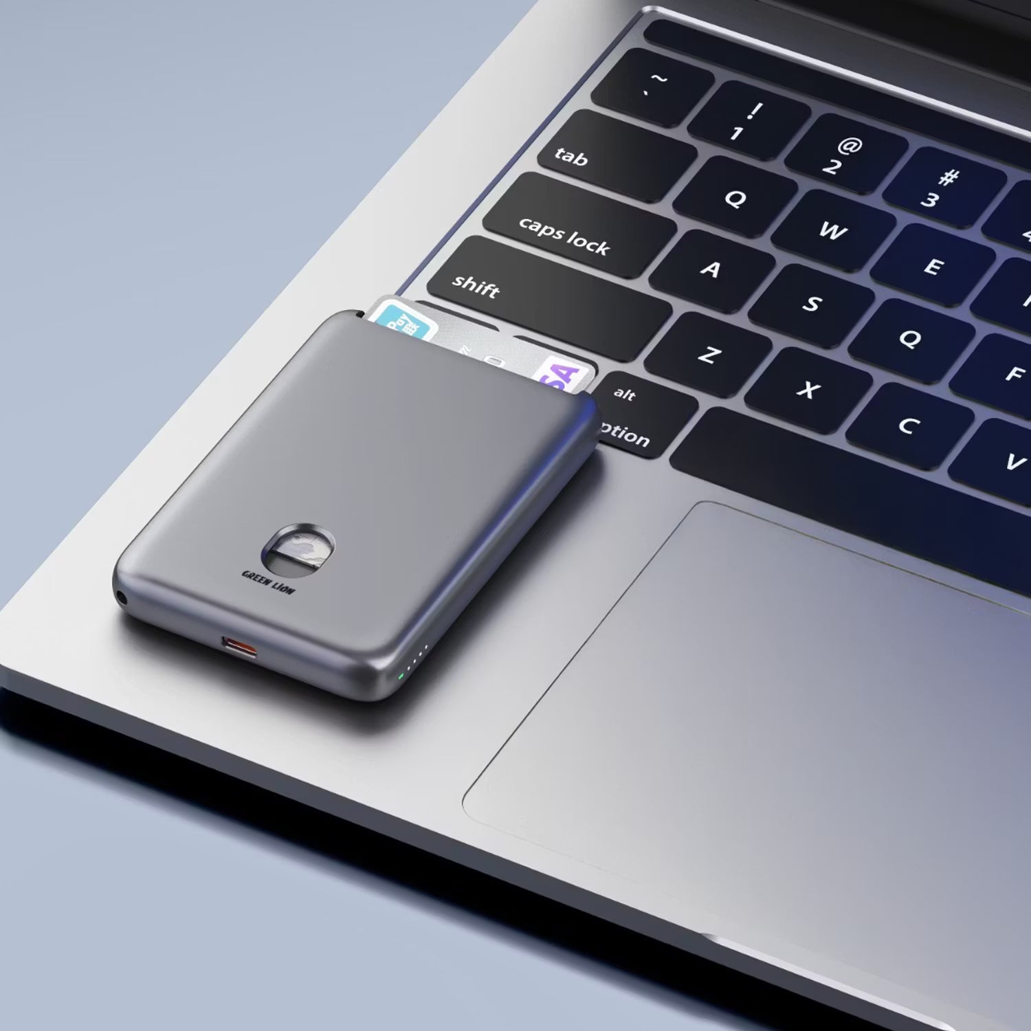 Green Lion Vetra 5000mAh MagSafe Power Bank 20W PD with USB-C Cable Strap