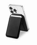 Magnetic black wallet stand front view card holder