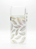 Doyers Plastic Slim Clear Feather Pattern Case for iPhone 17/18 Pro / Pro Max