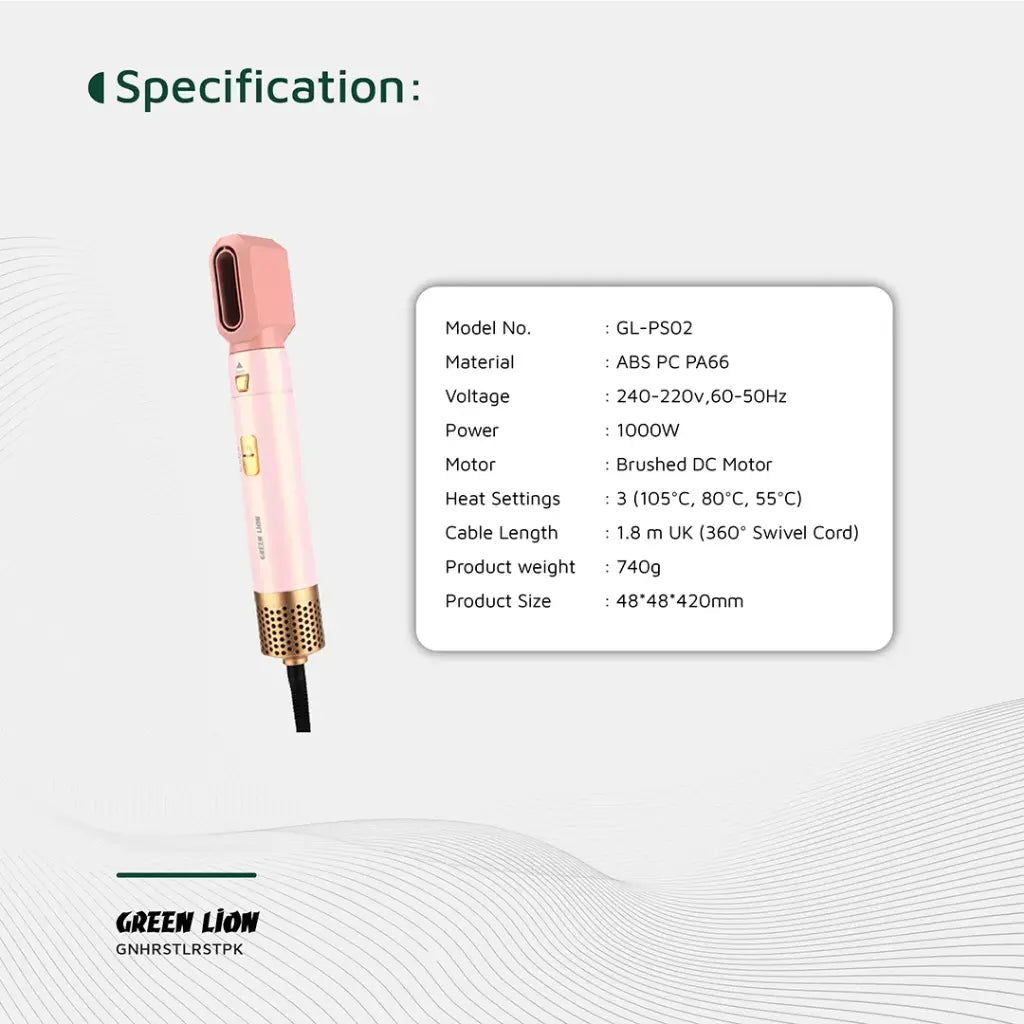 Green Lion 5-in-1 Professional Hair Styler 2 – Salon Styling at Home