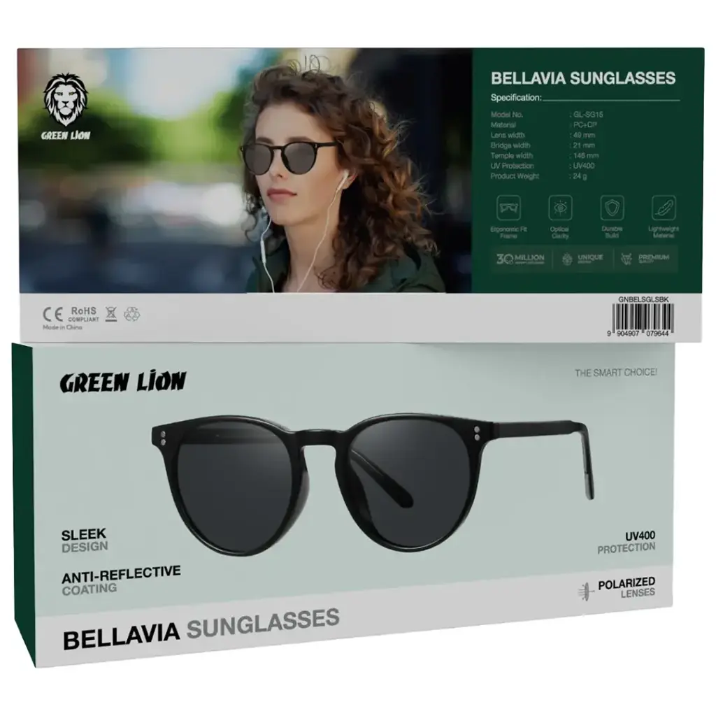 UV400 protection sunglasses for driving and travel

