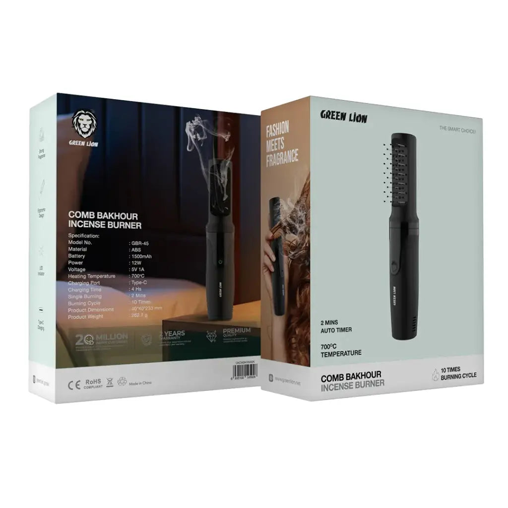 Green Lion Comb Bakhour packaging box