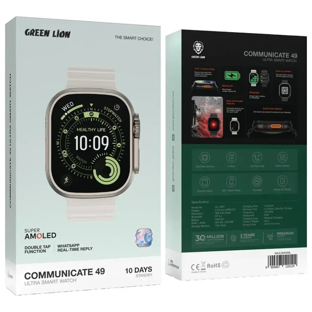 Communicate 49 Ultra WhatsApp and ChatGPT AI on wrist