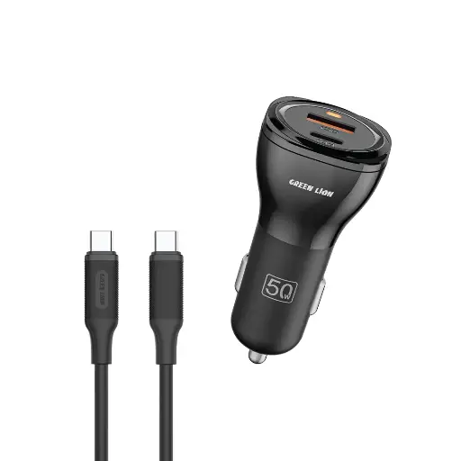Green Lion 50W dual port car charger USB-C and USB-A