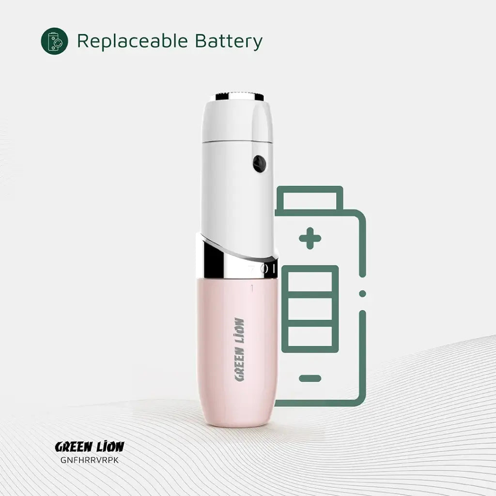 Green Lion facial trimmer ergonomic grip and LED indicator