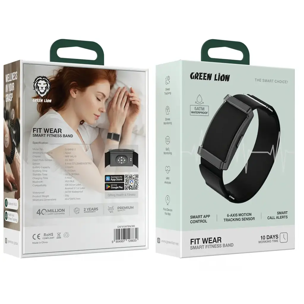 Smart fitness band Green Lion Fit Wear with display and health tracking