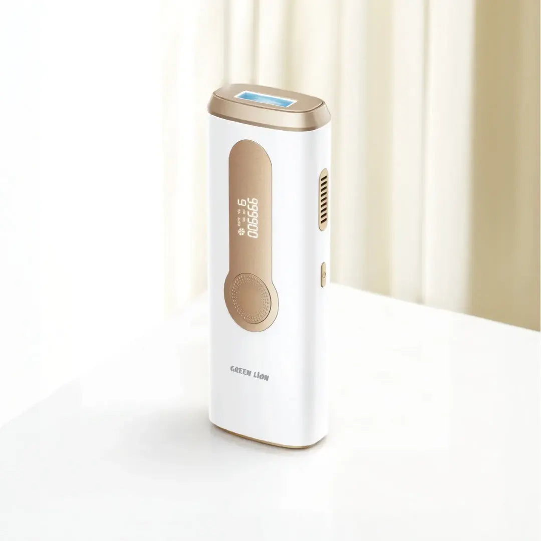 Digital display on Green Lion hair removal device
