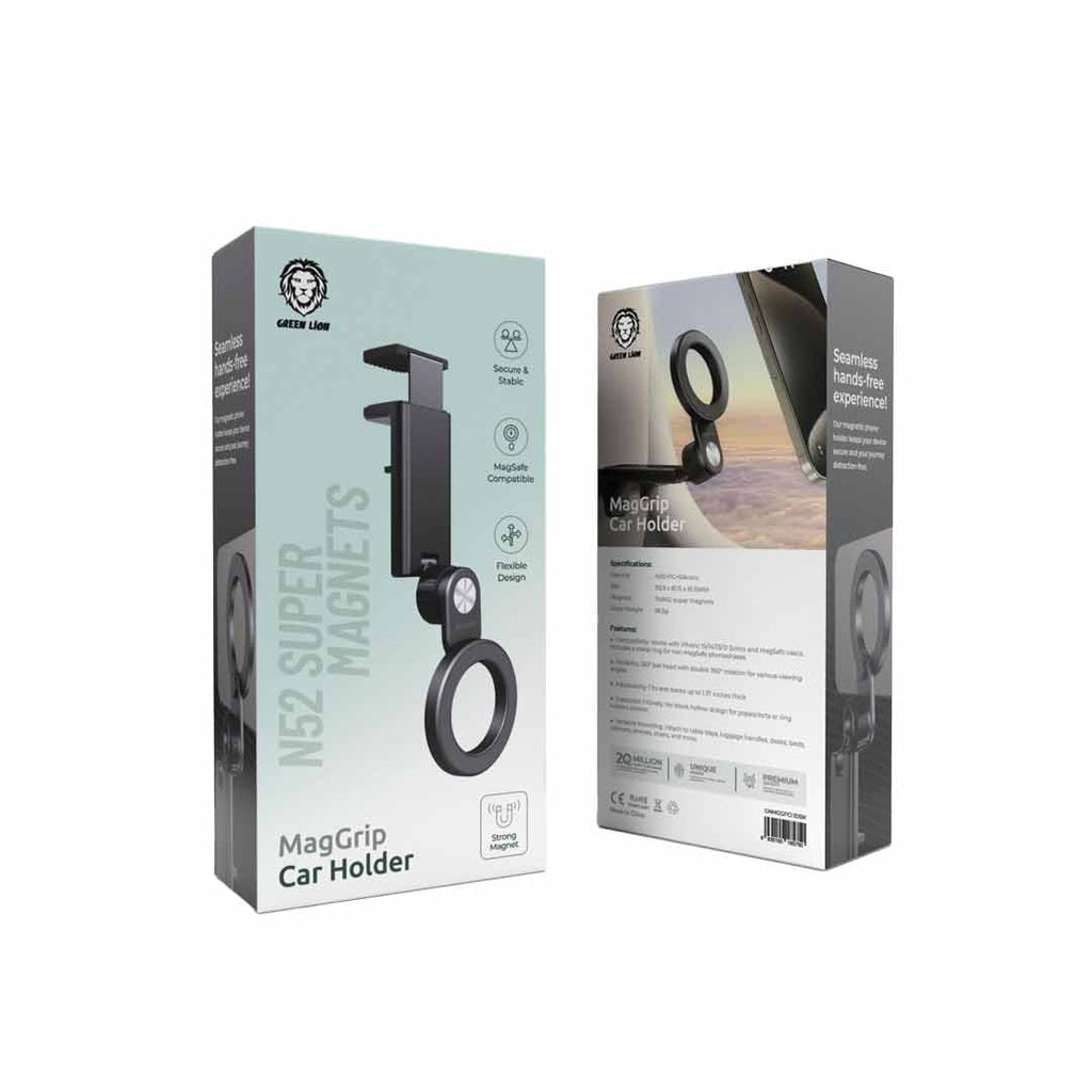 Green Lion MagGrip car holder with strong magnetic MagSafe mount