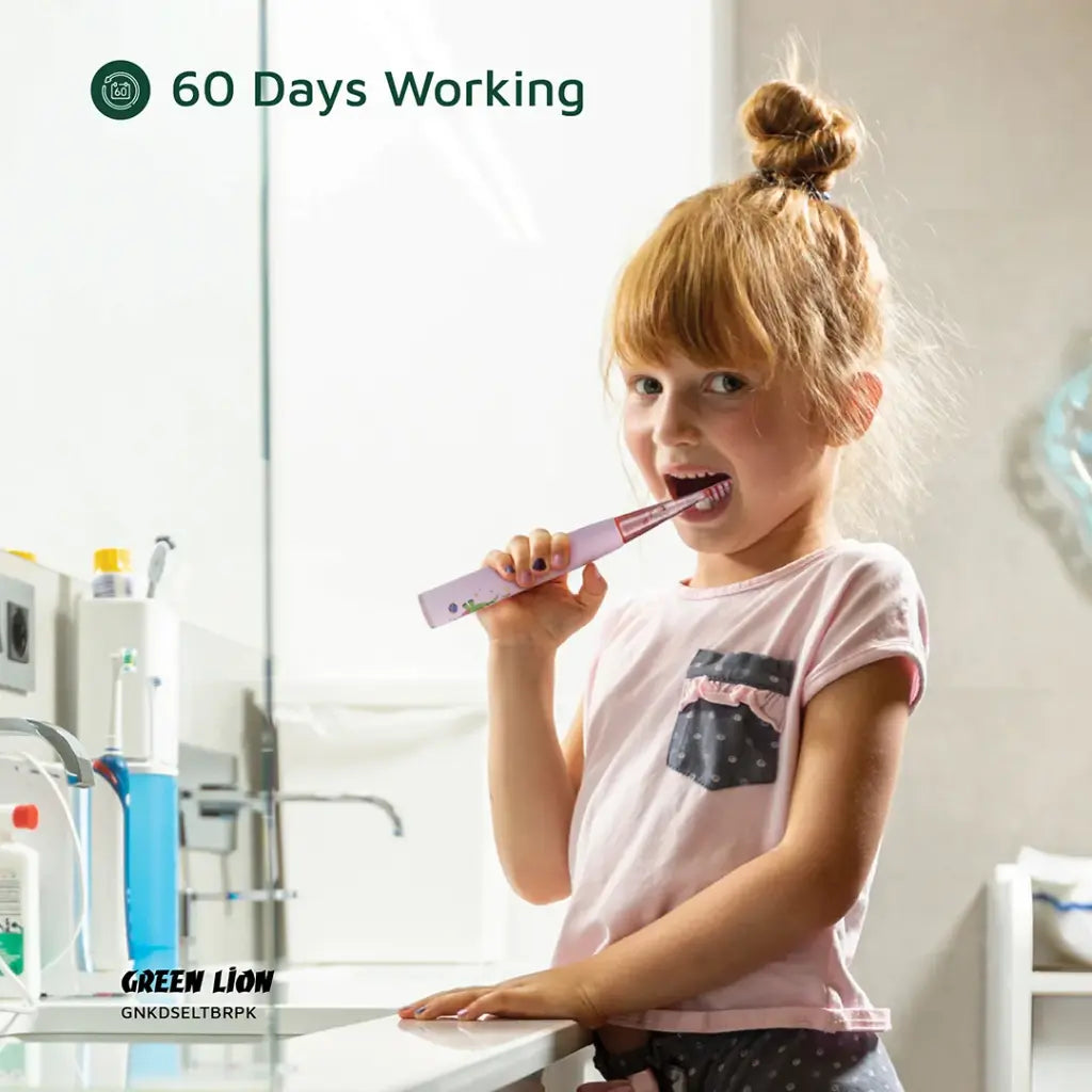 Electric toothbrush for children Green Lion waterproof IPX7 design