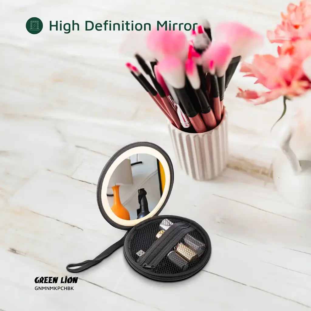 Green Lion travel makeup pouch small and stylish
