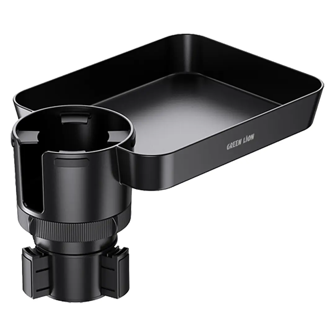 Green Lion Car Cup Holder Tray Black – In-Car Use