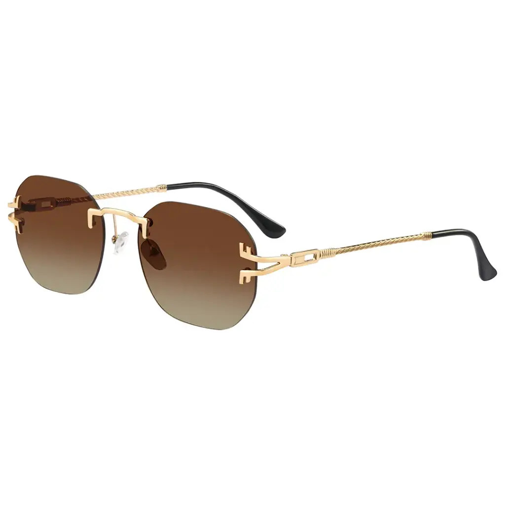 Polarized lenses on Green Lion Selvante sunglasses close-up
