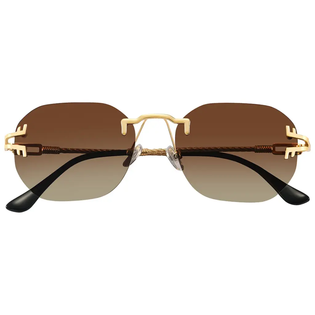 Green Lion Selvante sunglasses worn outdoors
