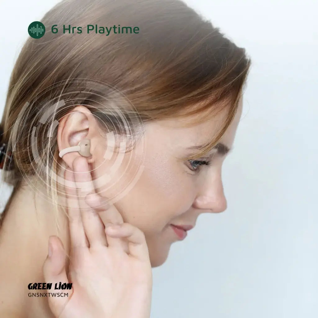 Wireless Bluetooth clip-on earphones Green Lion Sonix