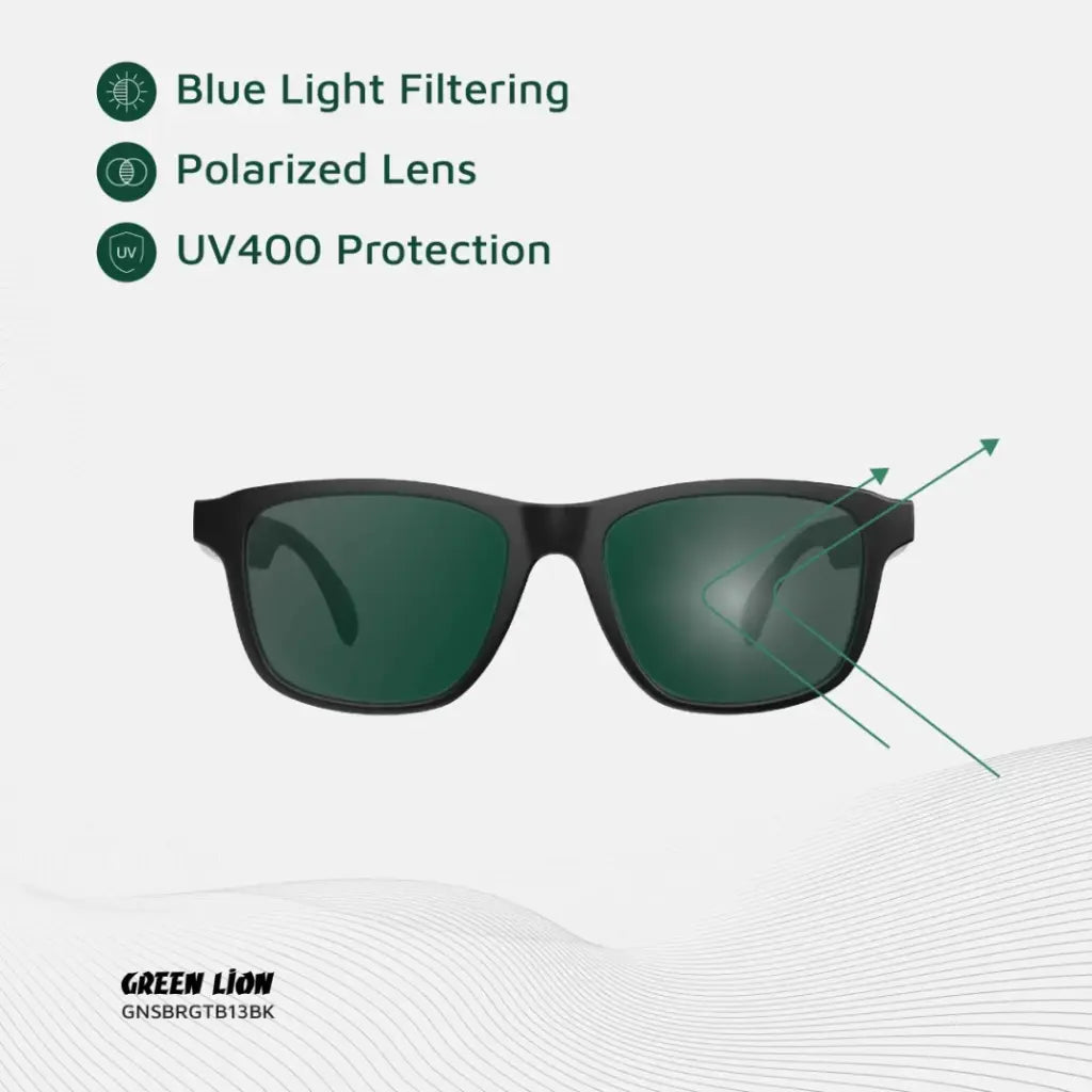 Green Lion Sydney Smart Glasses | Bluetooth Audio | UV400 Polarized | Touch Control