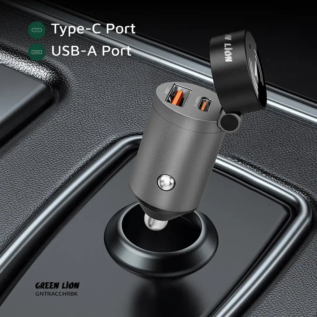 Green Lion Tracker car charger packaging box