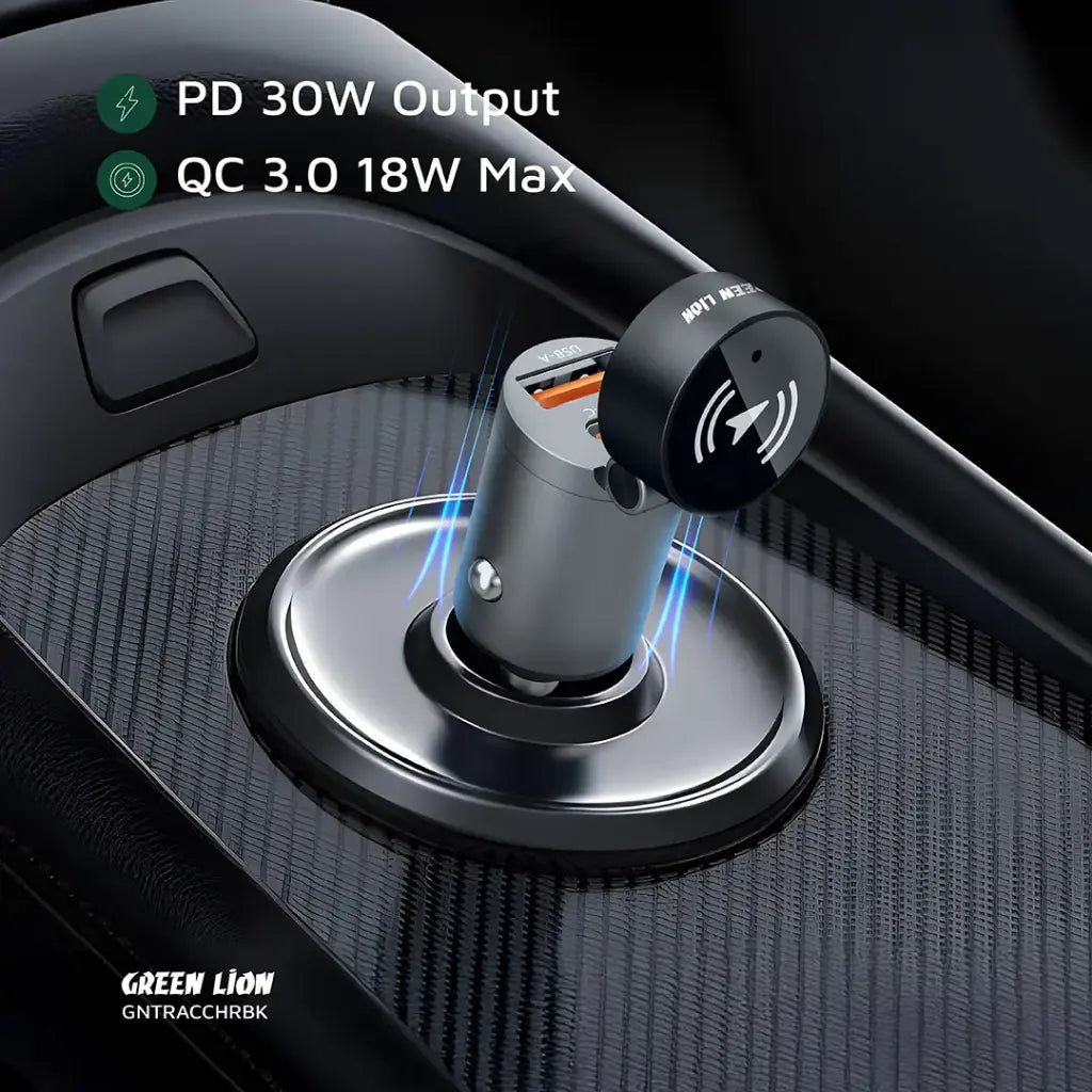 Green Lion Tracker Dual Port Car Charger