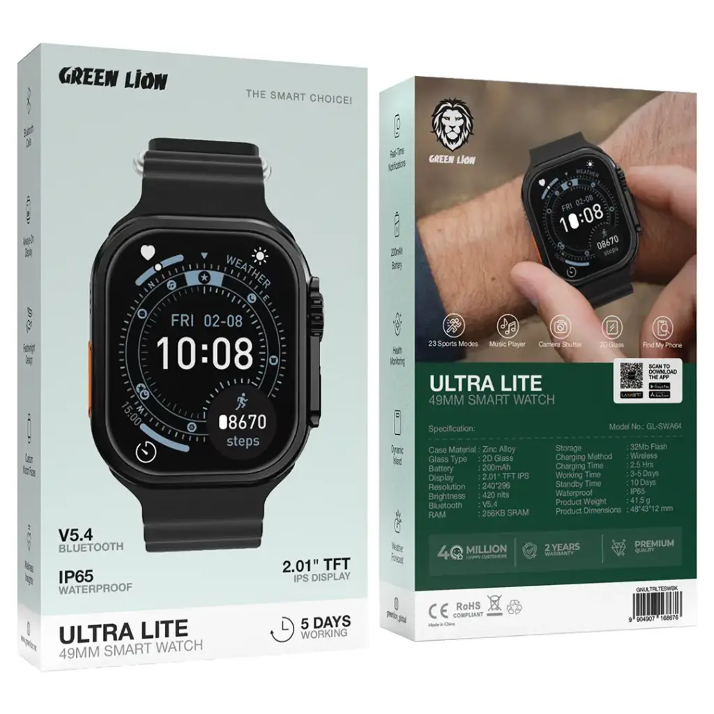 Green Lion Ultra Lite smartwatch with Bluetooth calling
