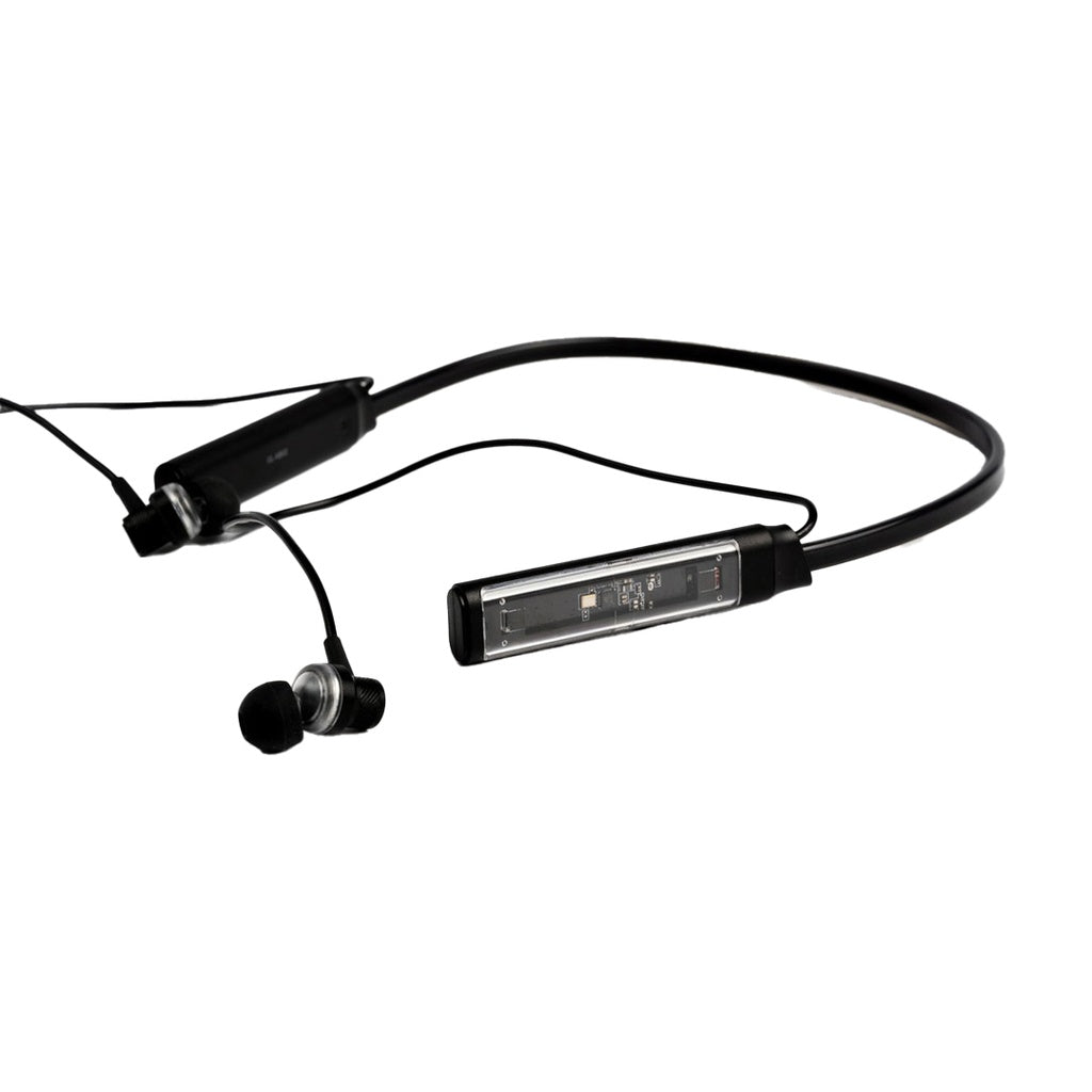Green Lion Veria neckband worn around neck lifestyle