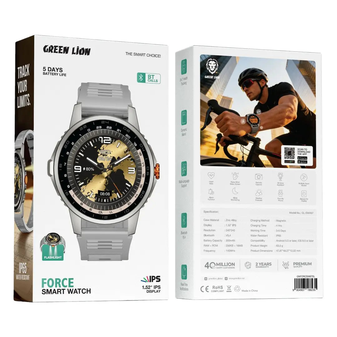 Green Lion Force Smart Watch display