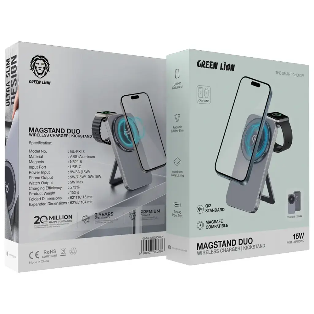 Green Lion Magstand Duo USB-C input port detail