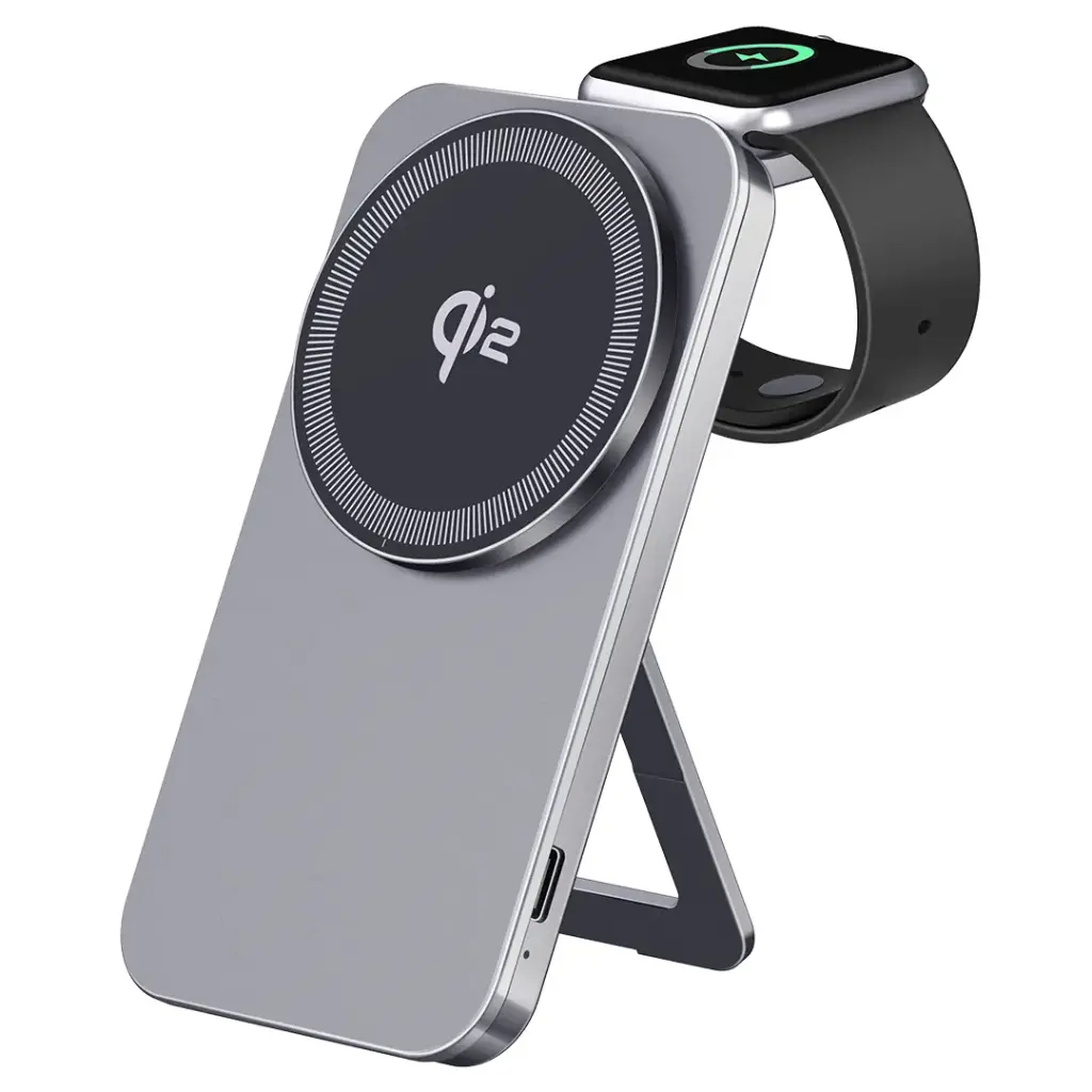 Green Lion Magstand Duo Qi2 wireless charger front view