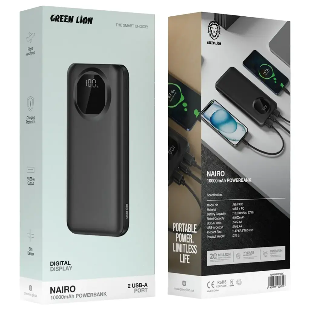 Green Lion Nairo Power Bank 10000mAh & 20000mAh