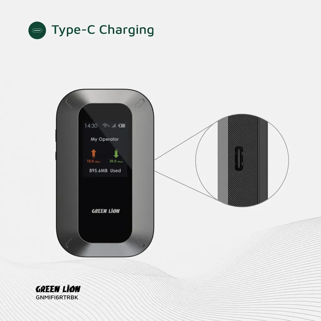 Green Lion Portable MiFi Router - Black